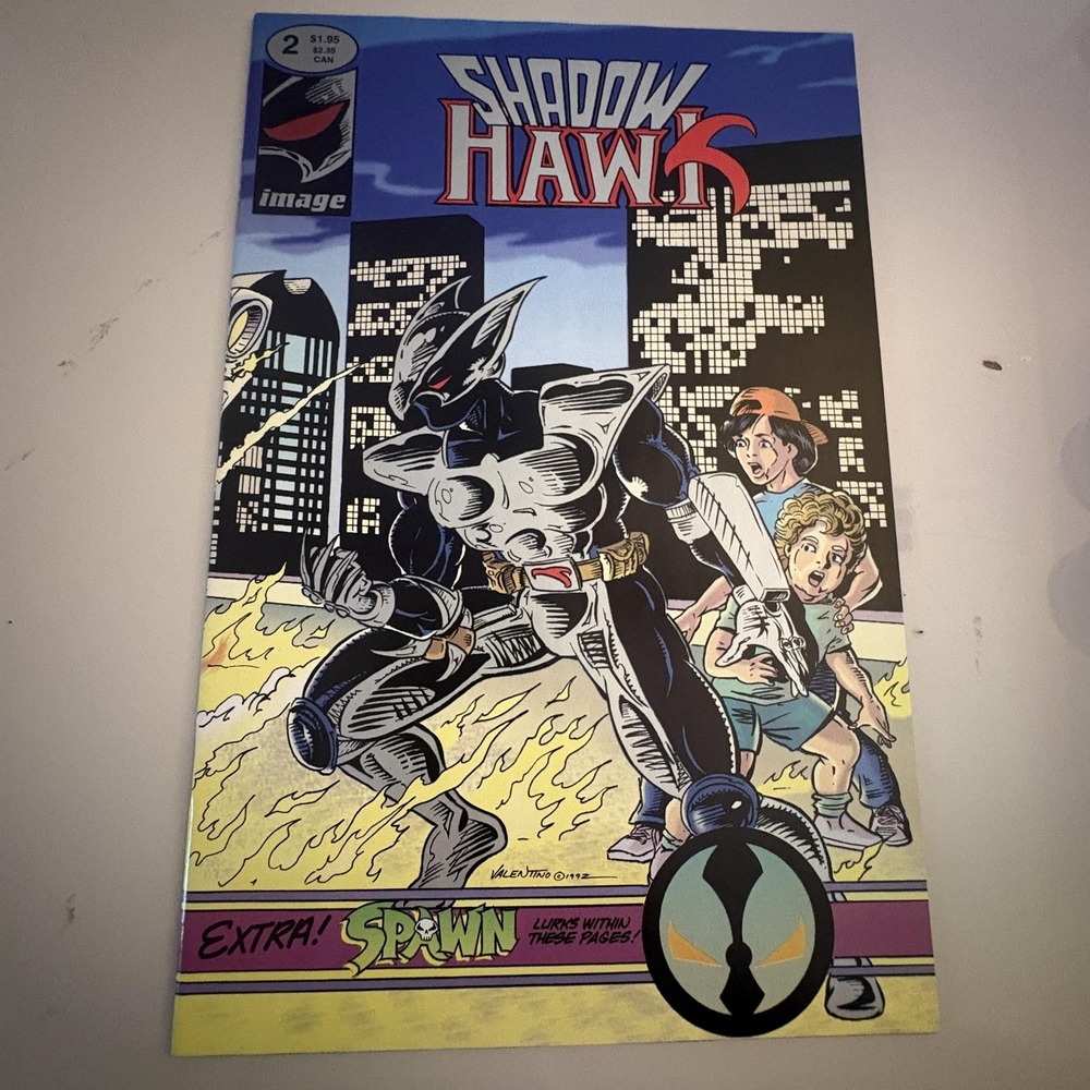 Shadowhawk Image Comics #2 1992‎ 1st Print Extra Spawn Jim Valentino Canada